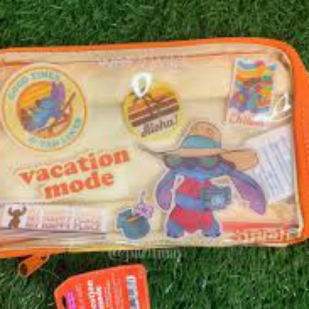 Disney Orange Vacation Mode Cosmetic Bag